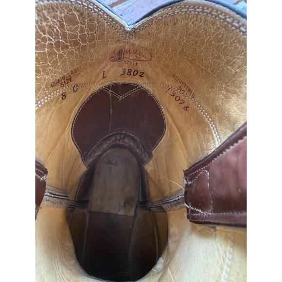 Justin Style L 3802 Mens Western Cowboy Boots Brown Leather Size 8C main image 6
